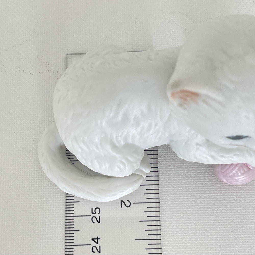 Vintage Cat Bride Wall Plaque + Schmid White Kitten Figurine Cottagecore Set - Picture 16 of 16